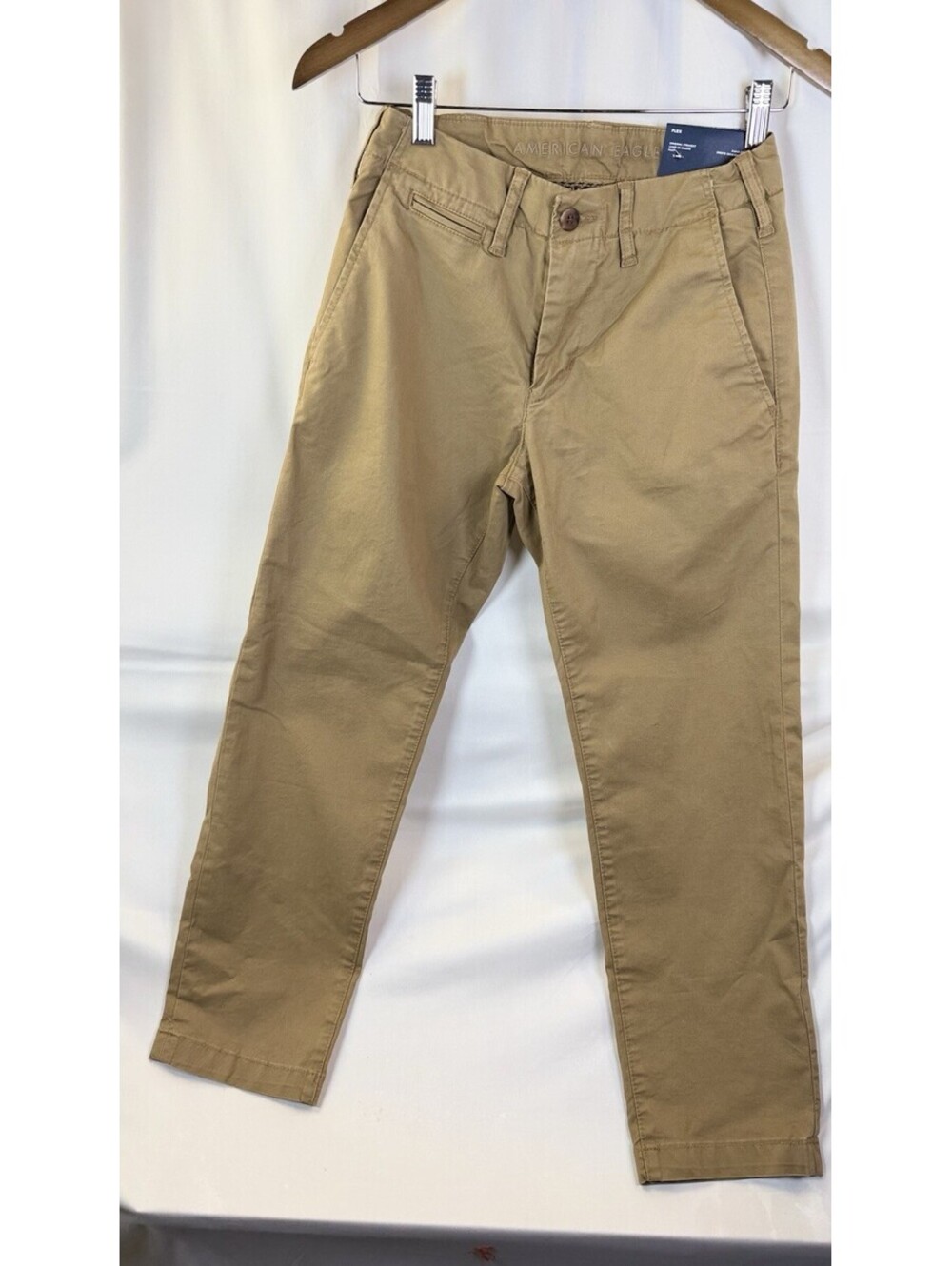 American Eagle Men’s Khaki Stretch Twill Straight Flex Khakis Pants NWT 26 X 28